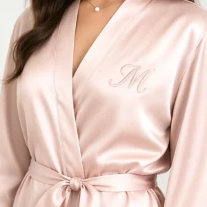 The Pearly Pink Satin Robe